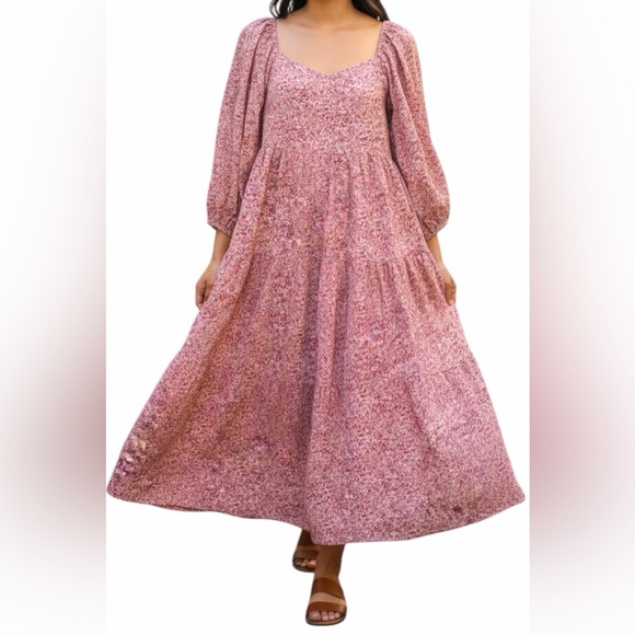 Universal Thread Dresses & Skirts - Universal Thread 100% Cotton Pink Smocked Dress Puff Sleeves
Size XXL